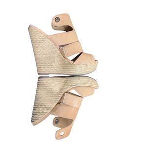 Schutz Platform Rope Wedge SexyโShies with Nude Leather Size 7